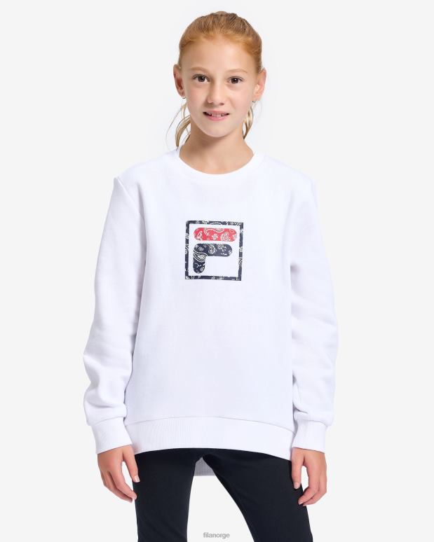 FILA barn fila hvit natasha jenter crew HHL843154 hvit