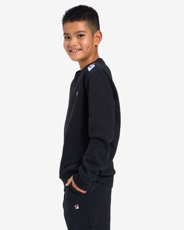 FILA barn kid\'s badge 2.0 crew black fila HHL843107 svart