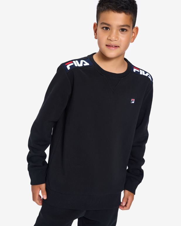 FILA barn kid\'s badge 2.0 crew black fila HHL843107 svart