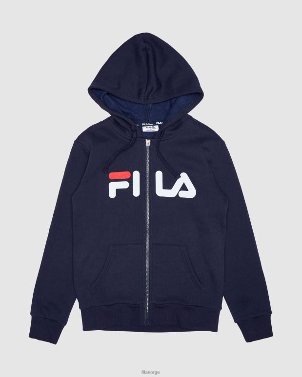 FILA barn ny marine fila klassisk hettegenser med glidelås for barn HHL843093 ny marine
