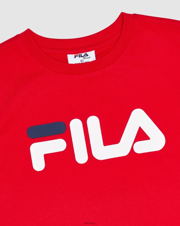 FILA barn klassisk barneskjorte fila rød HHL843098 rød