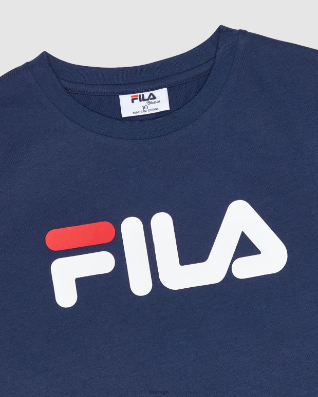 FILA barn ny marineblå fila klassisk t-skjorte for barn HHL843099 ny marine