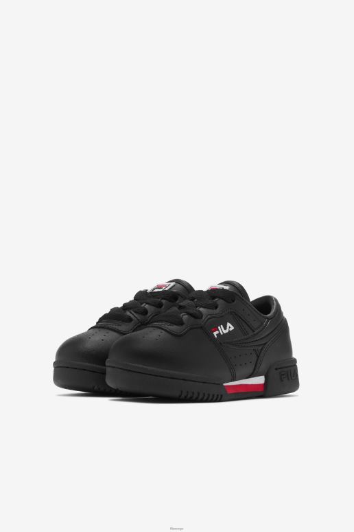 FILA barn svart/rød/hvit fila småbarns originale fitness HHL842295 svart/rød/hvit