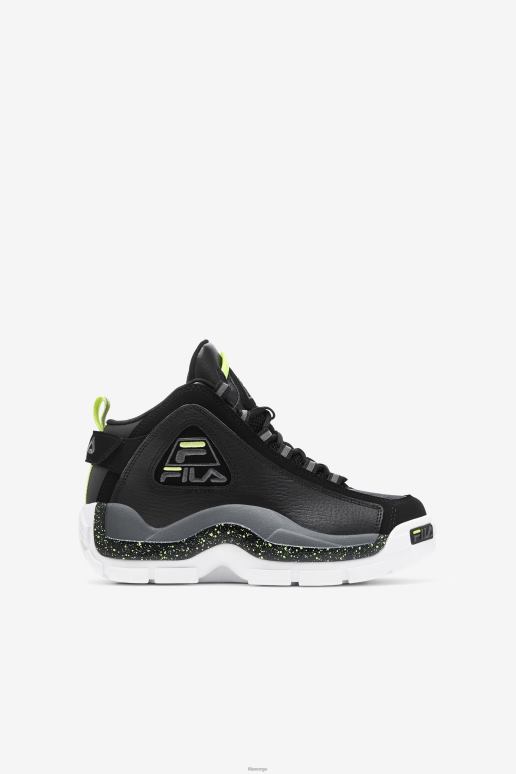 FILA barn black/solny lime/castlerock little kids' grant hill 2 fila HHL842214 svart/solrik lime/castlerock