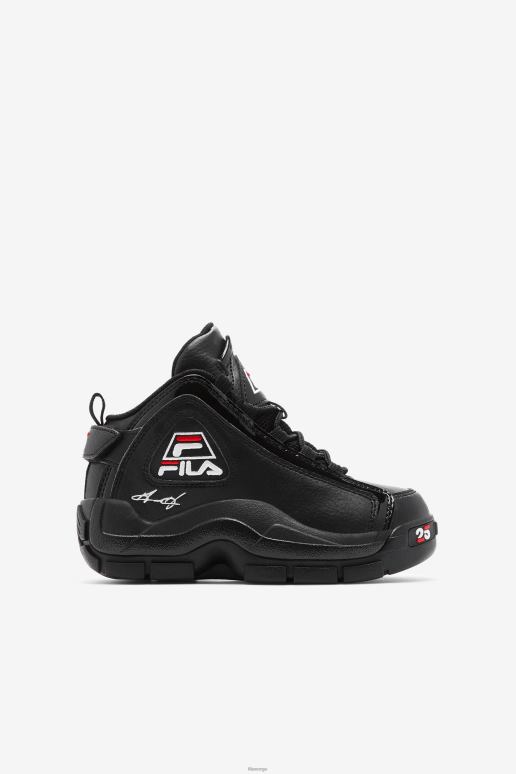 FILA barn fila black/white/red little kids' grant hill 2 25-års jubileumsutgave HHL842224 svart/hvit/rød
