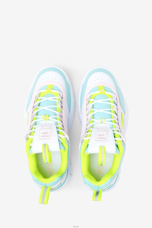 FILA barn fila little kids\' disruptor 2 premium hvit/gul/blå HHL842197 hvit/gul/blå