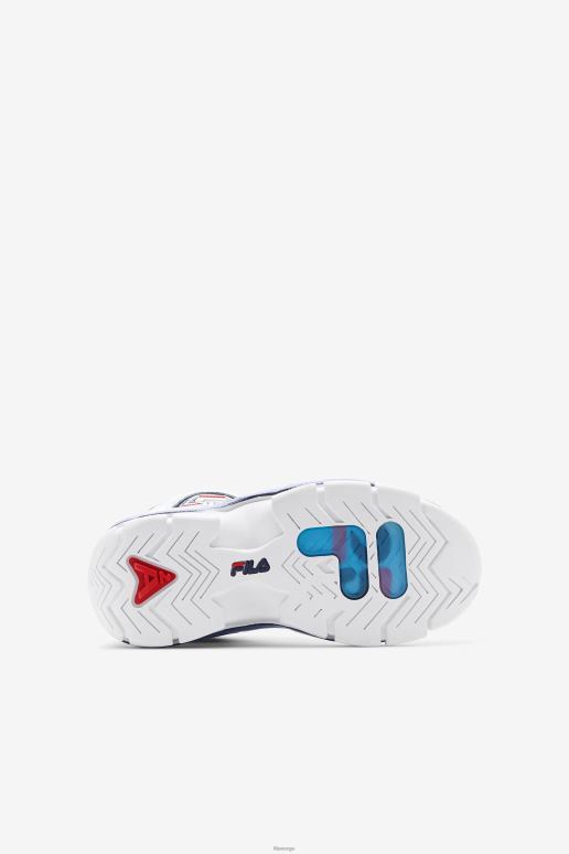 FILA barn hvit/marine/rød fila little kids\' grant hill 2 25-års jubileumsutgave HHL842223 hvit/marine/rød