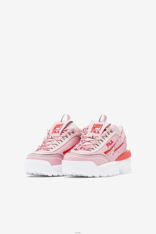 FILA barn rosa/korall blush/hvit fila little kids\' disruptor 2 exp HHL842187 rosa/korall blush/hvit