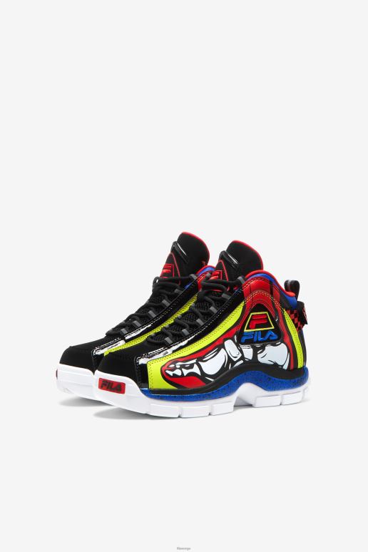 FILA barn big kids\' grant hill 2 racing hvit/lime punch/blå fila HHL842105 hvit/lime punch/blå