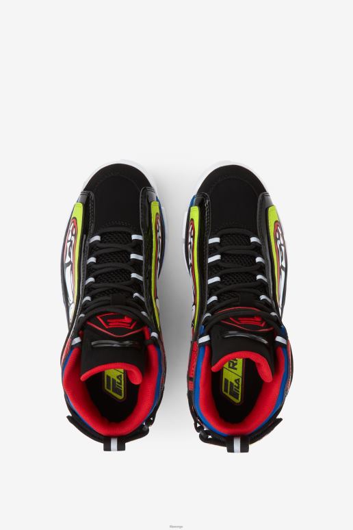 FILA barn big kids\' grant hill 2 racing hvit/lime punch/blå fila HHL842105 hvit/lime punch/blå