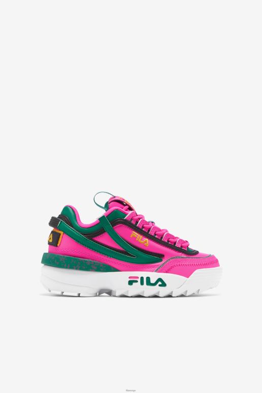 FILA barn fila big kids' disruptor 2 exp rosa glo/grønn/gull HHL842059 rosa glo/grønn/gull