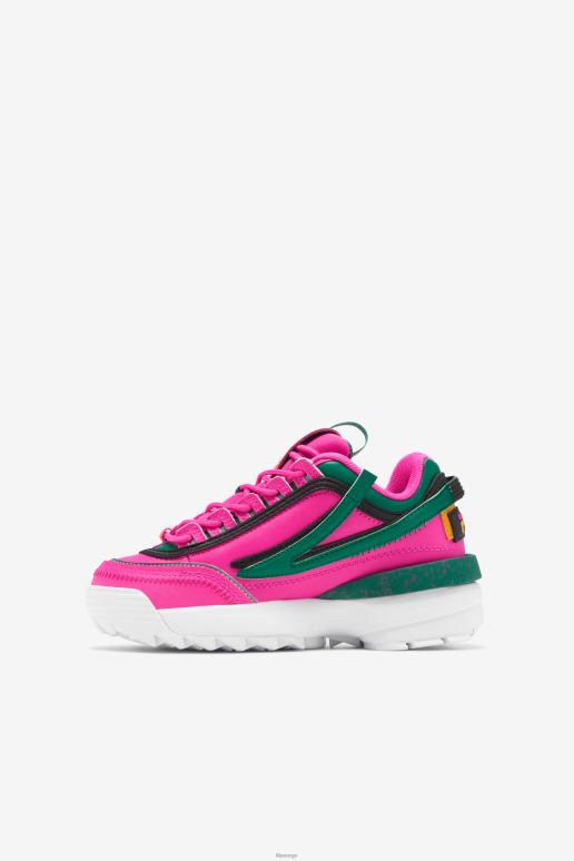 FILA barn fila big kids\' disruptor 2 exp rosa glo/grønn/gull HHL842059 rosa glo/grønn/gull