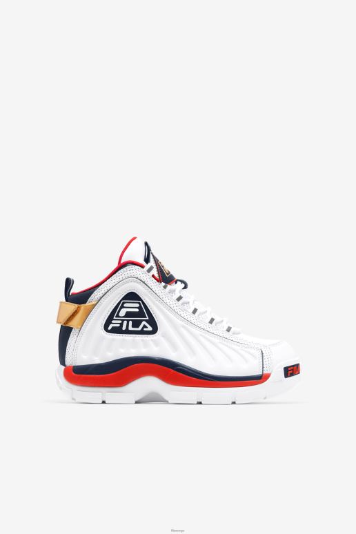 FILA barn fila big kids' grant hill 2 game break white/blues/red HHL842101 hvit/blå/rød