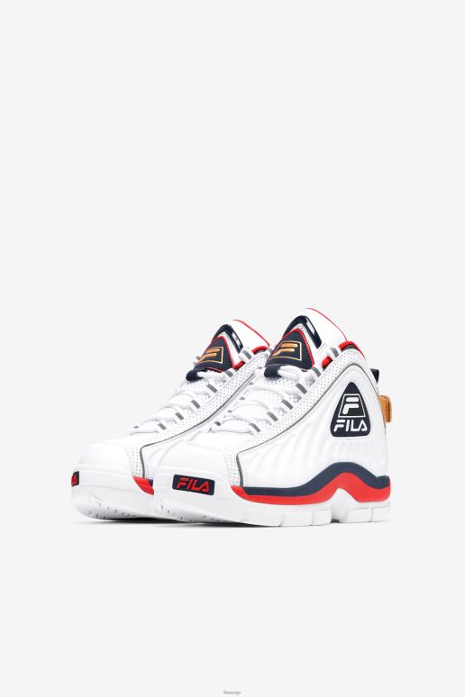FILA barn fila big kids\' grant hill 2 game break white/blues/red HHL842101 hvit/blå/rød