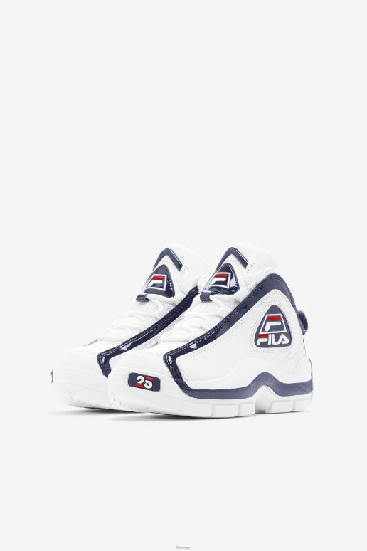 FILA barn fila hvit/marine/rød big kids\' grant hill 2 25-års jubileumsutgave HHL842098 hvit/marine/rød