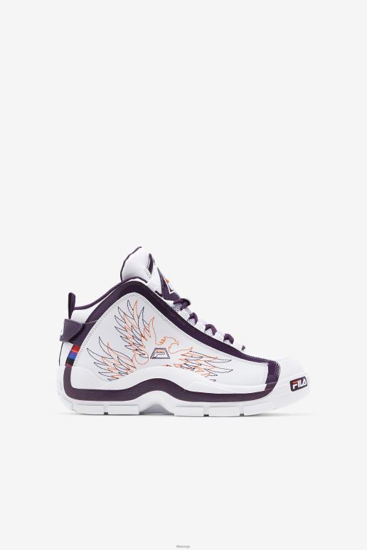 FILA barn hvit/lilla vimpel/oransje fila big kids' grant hill 2 historie HHL842103 hvit/lilla vimpel/oransje