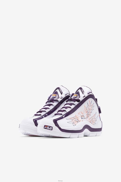 FILA barn hvit/lilla vimpel/oransje fila big kids\' grant hill 2 historie HHL842103 hvit/lilla vimpel/oransje