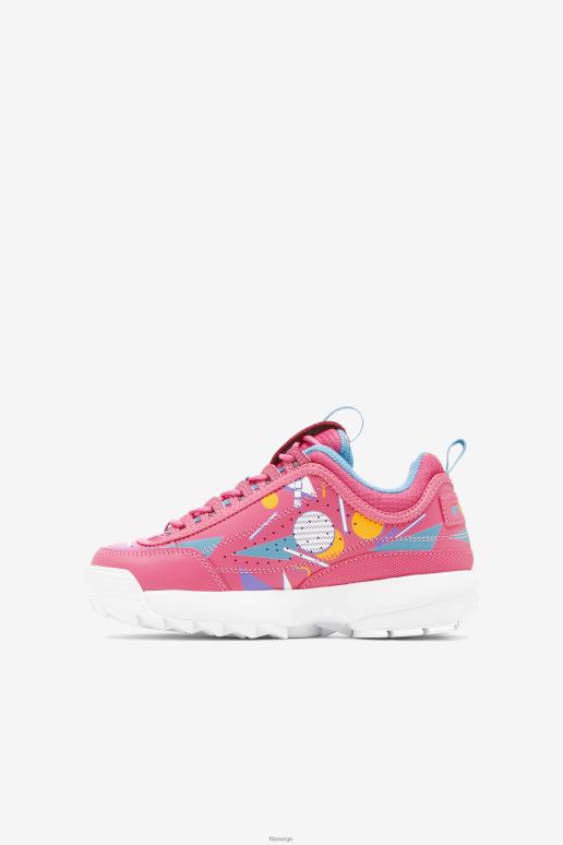 FILA barn store barnas disruptor 2 premium fila bubblegum/blå/hvit HHL842066 tyggegummi/blå/hvit