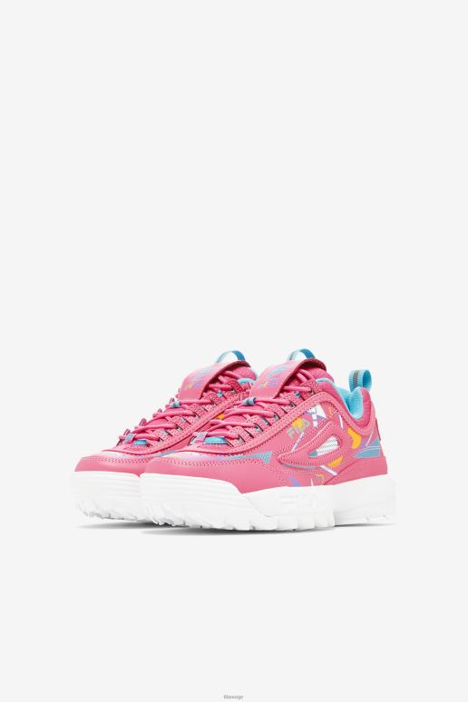 FILA barn store barnas disruptor 2 premium fila bubblegum/blå/hvit HHL842066 tyggegummi/blå/hvit