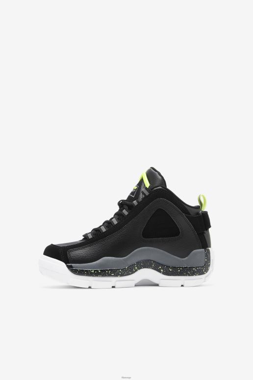 FILA barn svart/solfylt lime/castlerock big kids\' grant hill 2 fila HHL842088 svart/solrik lime/castlerock