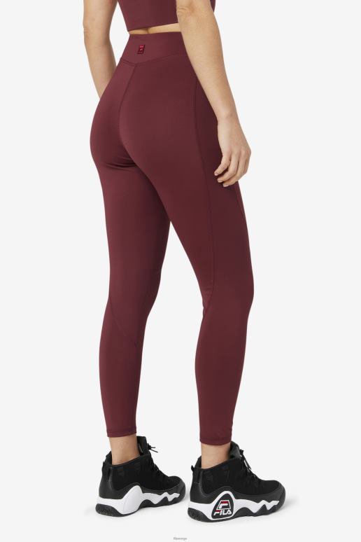 FILA kvinner fila emerie legging tawny port HHL841729 tawny port