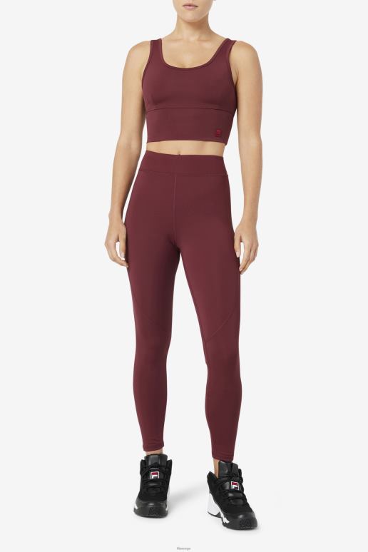 FILA kvinner fila emerie legging tawny port HHL841729 tawny port