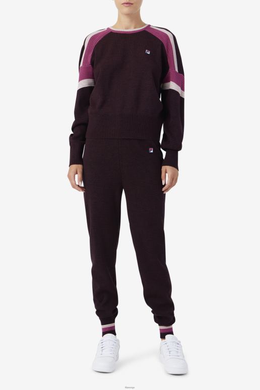 FILA kvinner fila frankie knit pant drue vin/rouge/potpurri HHL841561 druevin/rouge/potpurri