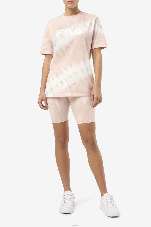 FILA kvinner fila gardenia/hvit/belgisk blokk taima tie dye sykkel kort HHL841678 gardenia/hvit/belgisk blokk