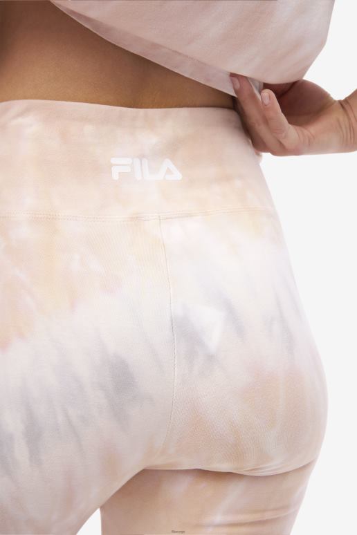 FILA kvinner fila gardenia/hvit/belgisk blokk taima tie dye sykkel kort HHL841678 gardenia/hvit/belgisk blokk
