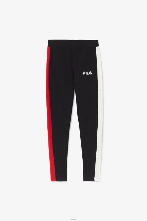 FILA kvinner fila mercy legging svart/gardenia/rød HHL841717 svart/gardenia/rød
