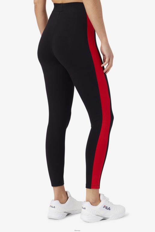 FILA kvinner fila mercy legging svart/gardenia/rød HHL841717 svart/gardenia/rød