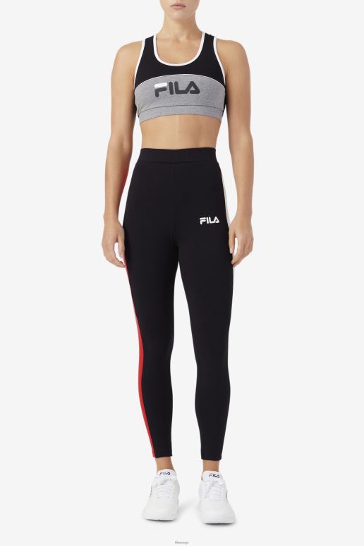 FILA kvinner fila mercy legging svart/gardenia/rød HHL841717 svart/gardenia/rød