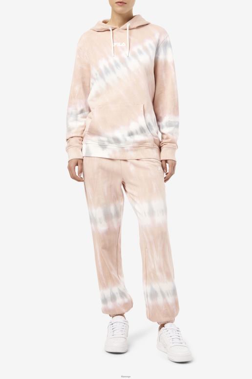 FILA kvinner fila raleigh tie dye jogger gardenia/hvit/belgisk blokk HHL841657 gardenia/hvit/belgisk blokk