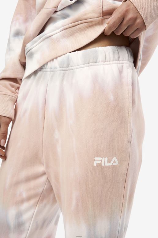 FILA kvinner fila raleigh tie dye jogger gardenia/hvit/belgisk blokk HHL841657 gardenia/hvit/belgisk blokk