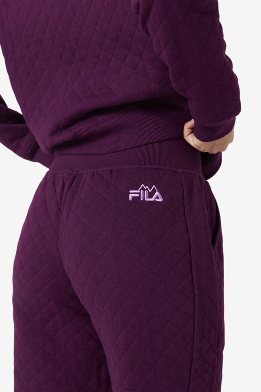 FILA kvinner finley høy stige vattert jogger syltet bete/krokus kronblad fila HHL841649 syltet bete/krokusblad