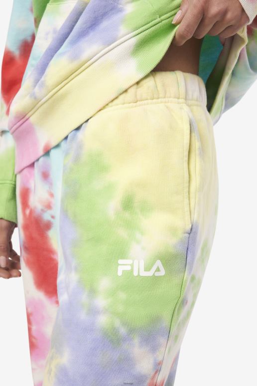 FILA kvinner grønn/hvit/periwinkle/rød fila raleigh tie dye jogger HHL841653 grønn/hvit/periwinkle/rød