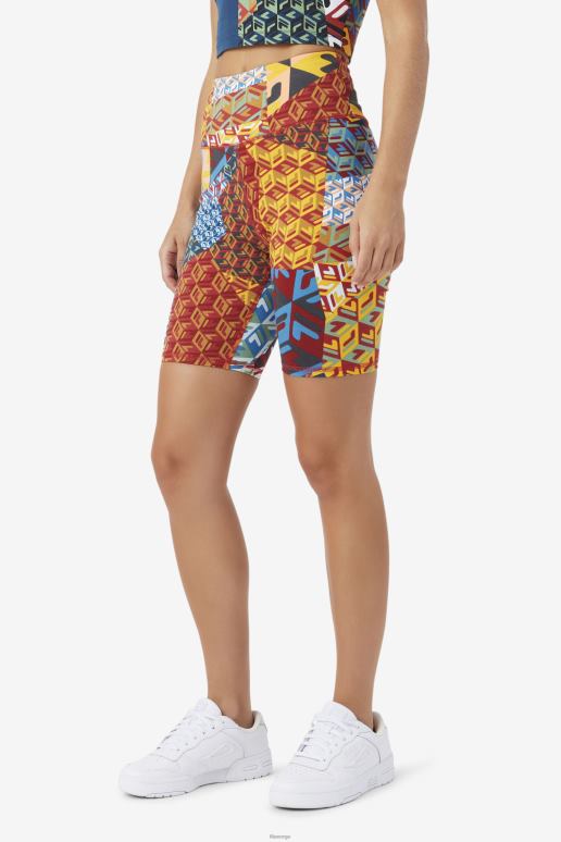 FILA kvinner hav/gul/hvit elowen sykkel kort fila HHL841626 hav/gul/hvit