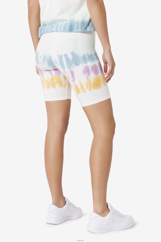 FILA kvinner hvit tie dye fila taima tie dye sykkel kort HHL841677 hvit slipsfarge
