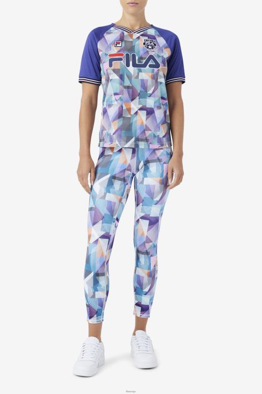 FILA kvinner keyla 7/8 tett geoprint/blå fila HHL841733 geoprint/blått