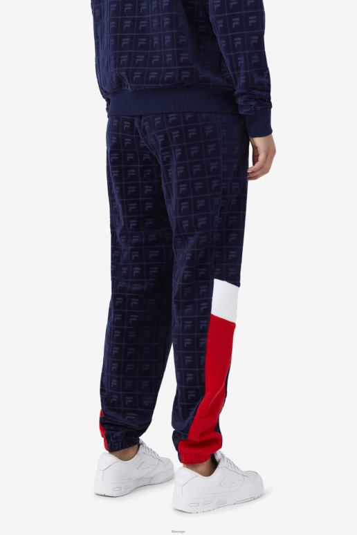 FILA kvinner marine/rød/hvit helen velour jogger fila HHL841560 marine/rød/hvit