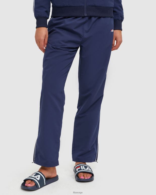 FILA kvinner nye marineblå klassiske mikrofiberbukser for kvinner fila HHL842904 ny marine