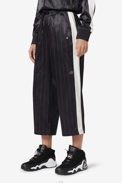 FILA kvinner svart/tofu fila aviana cropped satengbukse HHL841665 svart/tofu
