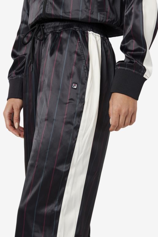 FILA kvinner svart/tofu fila aviana cropped satengbukse HHL841665 svart/tofu