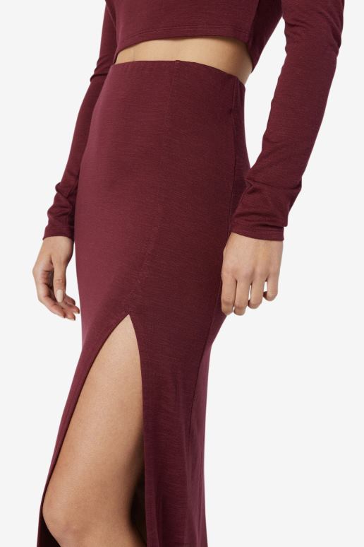 FILA kvinner tawny port londyn midiskjørt fila HHL841752 tawny port