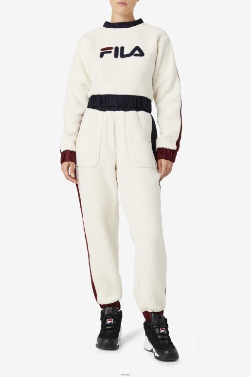 FILA kvinner tofu/peacoat/tawny port fila malia jogger HHL841587 tofu/peacoat/tawny portvin