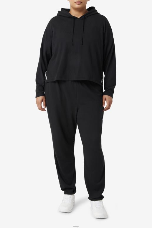 FILA kvinner fi-lux cropped svart hettegenser fila HHL841889 svart