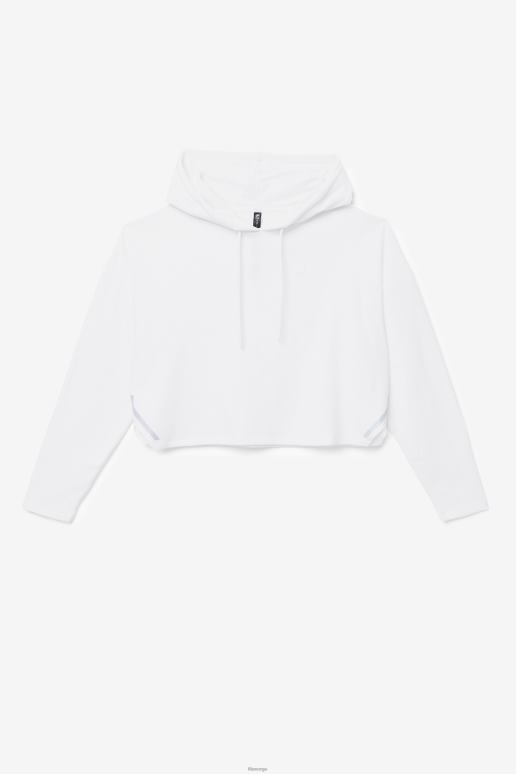 FILA kvinner fila hvit fi-lux cropped hettegenser HHL841876 hvit