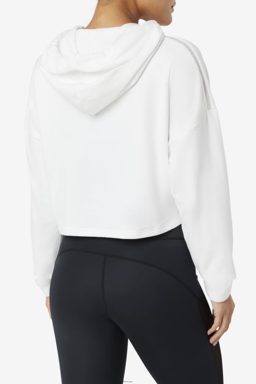 FILA kvinner fila hvit fi-lux cropped hettegenser HHL841876 hvit