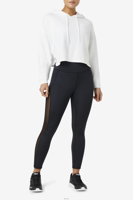 FILA kvinner fila hvit fi-lux cropped hettegenser HHL841876 hvit