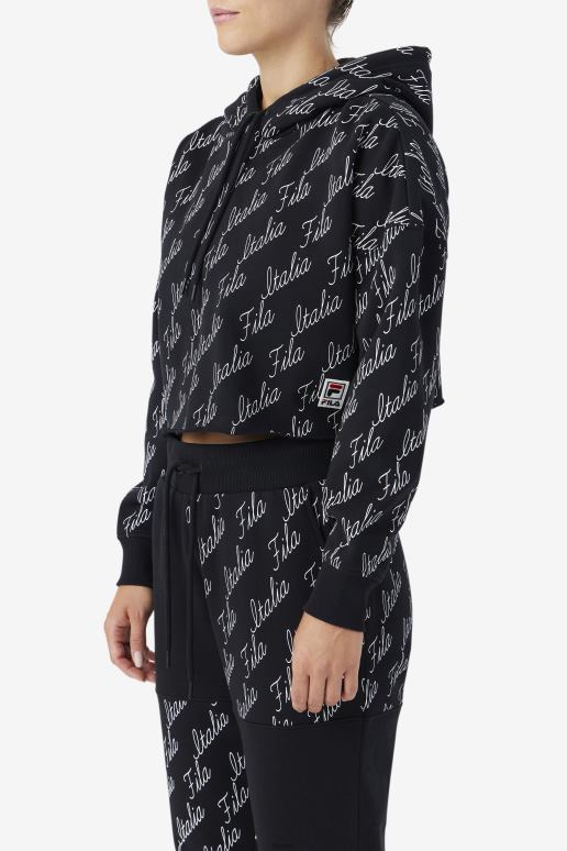 FILA kvinner gianna hettegenser svart/gardenia fila HHL841541 svart/gardenia